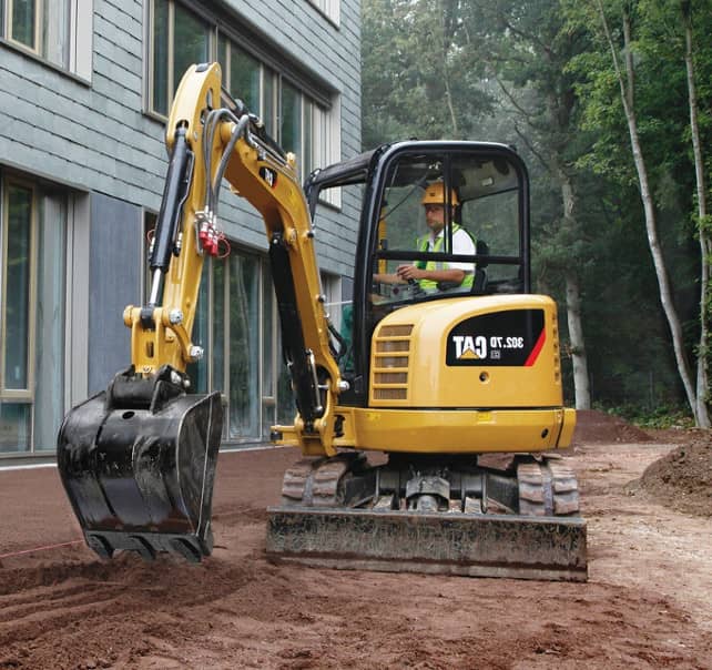 contractor operating an excavator